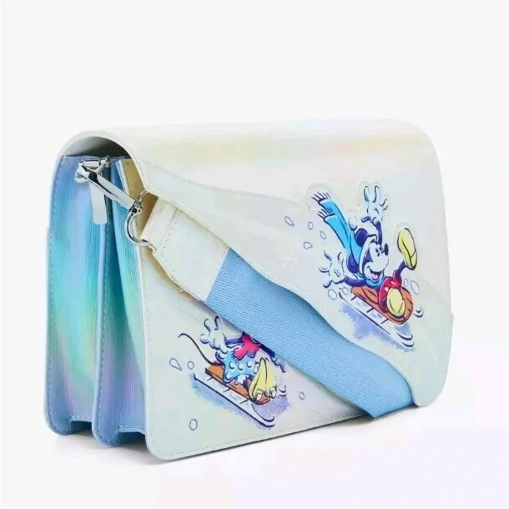 Disney Loungefly Purse Winter Day with Mickey Minnie Pluto Bag New With Tags
